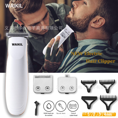 WK-2275 Portable Charging Hair Clipper Retro USB Rechargeable Electric Clipper Titanium Steel 0 Cutter Head Carving Electrical Hair Cutter