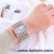 Cross-Border Casual Fashion Women's Alloy Diamond Square Dial Watch Creative Roman Digital Quartz Women's Watch