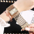 Cross-Border Casual Fashion Women's Alloy Diamond Square Dial Watch Creative Roman Digital Quartz Women's Watch