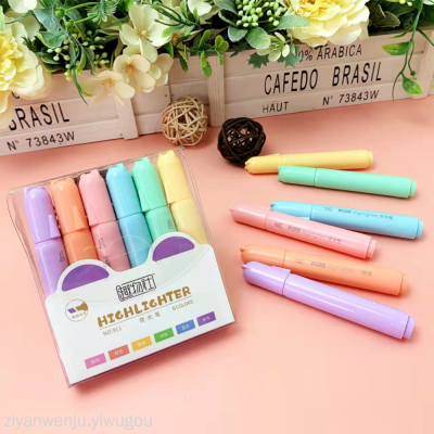 Candy Color Fluorescent Pen Thick and Thin Line Marker Art Drawing Pen Children's Graffiti Pen