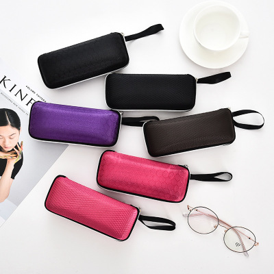 Factory Direct Supply Zipper Glasses Case Sunglasses Storage Box Fine Linen Fabric Unisex Style Unisex