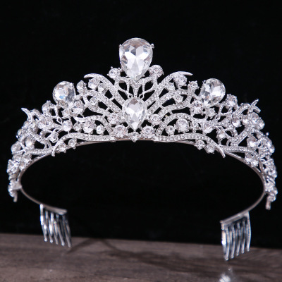 Bridal Crown Wedding Headdress European and American Wedding Formal Dress Accessories New Hair Comb Crystal Bridal Hair Accessories Party Accessories