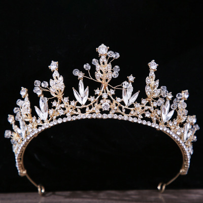 Bridal Crown Wedding Headdress European and American Wedding Formal Dress Accessories New Handmade Beaded Bridal Hair Accessories Party Accessories