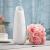 Nordic Instagram Style Modern White round Decoration Vertical Stripes Living Room Vase Flower Arrangement Ceramic Vase