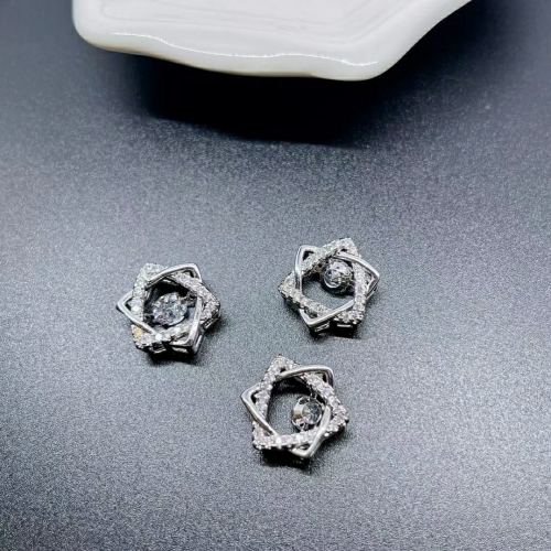 copper plated gold copper zircon smart six-pointed star pendant