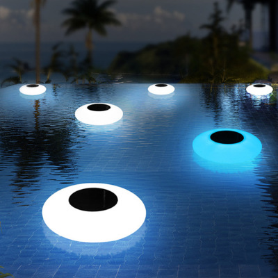 Cross-Border New Solar Water Float Lamp Swimming Pool Light Outdoor Waterproof Lawn Lamp Colorful Led Water Surface