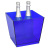 Factory Direct Sales Square LED-Illuminated Ice Bucket Pp Drop-Resistant Transparent Plastic Ice Bucket Rechargeable 