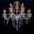 8+4 LED Lights Crystal Chandelier Double Layer Candles Style Fixture Pendant Lamp