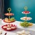 Nordic Plastic Dim Sum Plate Light Luxury Three-Layer Fruit Plate Living Room Fruit Plate Wedding Christmas Dessert