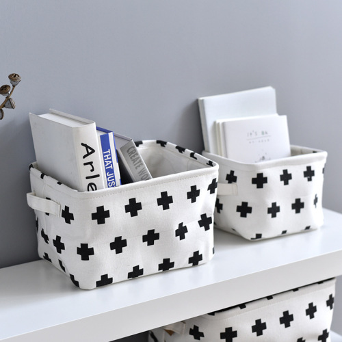 simple style storage box desktop storage basket storage basket small sundries basket storage box canvas storage basket thickened eva