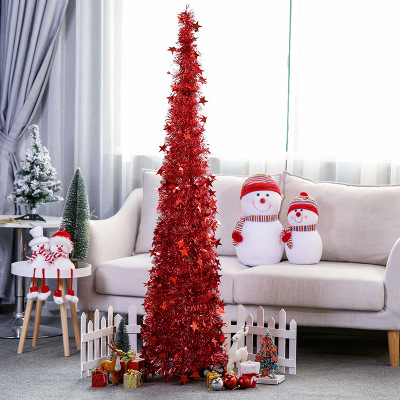 Creative Christmas Supplies Wool Tops Christmas Tree Retractable Folding Christmas Decorative Tree Ornament Tree