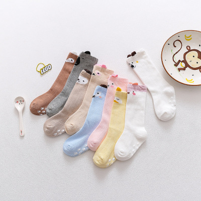 Cartoon Animal Baby Socks Autumn and Winter Non-Slip Dispensing Baby's Socks Cotton Newborn Long Tube over Knee Socks