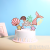 8PCs Starfish Conch Sea Grass Shell Mermaid Tail Happy Birthday Cake Plug-in Spanish Cake Plug-in Party