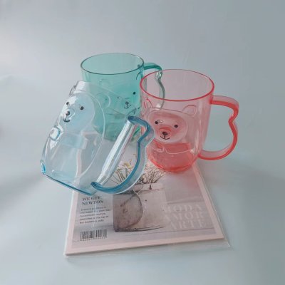 Cartoon Cute Gargle Cup Transparent Good-looking Washing Cup Ins Household Tooth Mug Dormitory Simple Couple Cup