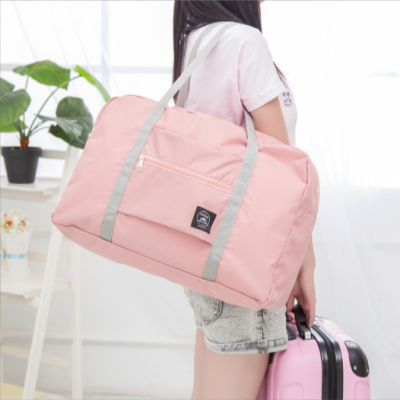 Travel Lightweight Folding Bag Portable and Versatile Ultra-Light Storage Capacity Coverable Handle Luggage Buggy Bag