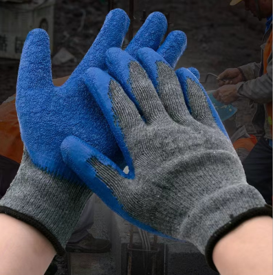 Labor Protection Gloves Wear-Resistant Waterproof Work Thickened Industrial Work Plastic Men's Thin Women's Non-Slip Breathable Elastic