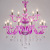 12+6 Double-Layer Purple Crystal Chandelier Real 2-Layer 18-Head Purple Glass Chandelier Candle Light Suitable for Wedding KTV