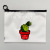 Cartoon Cactus Zipper PVC File Bag Student Transparent Waterproof Buggy Bag Office Stationery Information Bag