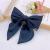 New Women's Sweet Ribbon Large Cloth Bowknot Leather Tag Spring Clip Clasp Wholesale Barrettes