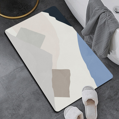 Diatom Ooze Absorbent Floor Mat Morandi Bathroom Step Mat Non-Slip Quick-Drying Floor Mat Ins Style Bathroom Soft Floor Mat