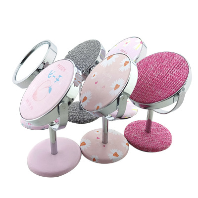 Factory Creative round Pu-Type Table Mirror Metal Beauty Shop Counter Beauty Makeup Mirror High Clearness Makeup Mirror