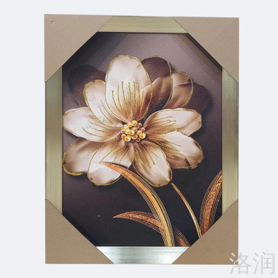 Gold Silk Decorative 3D Painting Golden Silk Painting Gold Line Painting Three-Dimensional Gilding Painting Decorative Painting Vertical Line Painting Factory Direct Supply
