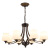 American Living Room Chandelier Wrought Iron Country Retro Domestic Bedroom Study Villa Led Chandelier Simple Dining Room Lamps