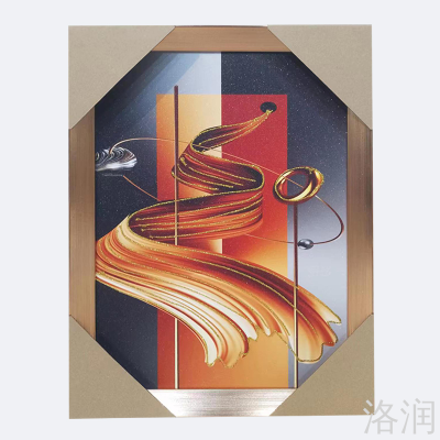 Gold Silk Decorative 3D Painting Golden Silk Painting Gold Line Painting Three-Dimensional Gilding Painting Decorative Painting Golden Vertical Line Painting Handmade