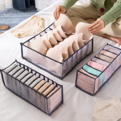 Underwear Drawer Storage Box Household Mesh Socks Finishing Box Wardrobe Dormitory Compartment Buggy Bag Low Price Good Stuff