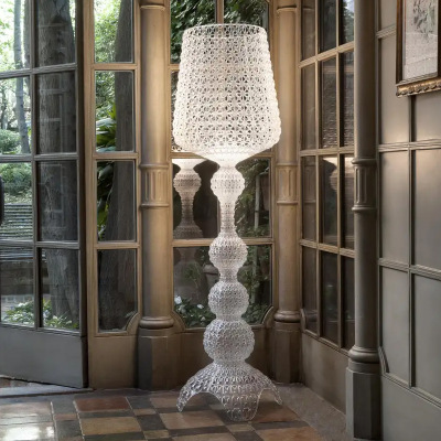Italian Kabuki Light Luxury Living Room Floor Lamp Hollow Ins Bedroom Modern Glass Wine Glass Internet Celebrity Floor Lamp