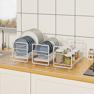 Table Floor Single-Layer Dish Storage Rack Amazon Export Simple Household Kitchen Seasoning Storage Storage Rack