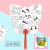 Children's Handmade Doodle Fan DIY Toy Painting Hand-Painted Blank Paper Fan Painting Cartoon Painted White Card Coloring