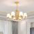 American Living Room Chandelier Wrought Iron Country Retro Domestic Bedroom Study Villa Led Chandelier Simple Dining Room Lamps