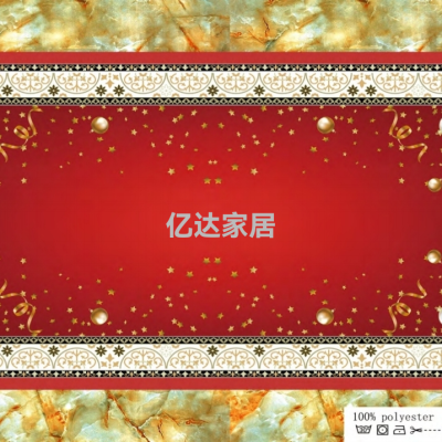 Polyester Tableware Mat New Christmas Rectangular Heat Proof Mat Small Placemat Waterproof and Oil-Proof