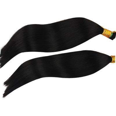 Hair Bulk Hair Body Weave Seamless Hair Extension Yunnan Girl's Original Braid Hair Bulk Long Straight Hair Weft