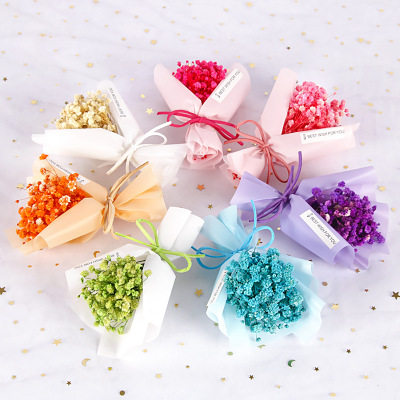 Creative Mini Dried Flower Starry Sky Bouquet Ins Preserved Fresh Flower Valentine's Day Gift Box with Activity Soap Bouquet