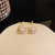 Retro Cross Love Heart Earrings Sterling Silver Needle Small Pearl Stud Earrings 2022 New High Sense Graceful Earrings Women