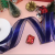 Item No.: 2018 Christmas Gift Packaging Decoration DIY Blue Snow Yarn Christmas Wire Ribbon 3.8cm