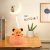 Xinnuo New Product Small Night Lamp Cute Bear Wooden Barrel Moon with Pen Holder Charging Lamp