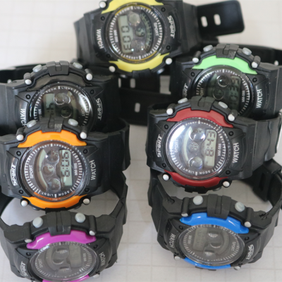 Student Multi-Functional Outdoor Sports Waterproof Electroplating Luminous Electronic Watch Stall Supply for Girl Watch