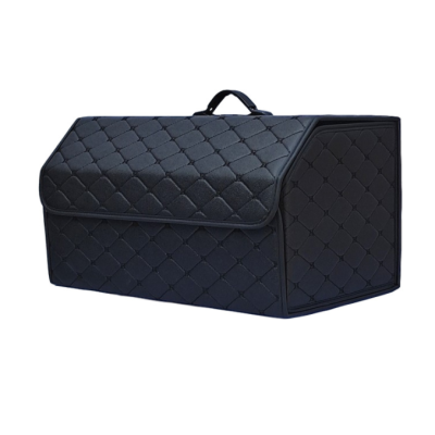 Car Supplies Wholesale Trunk Storage Box Car Multifunction Folding Container Printed Logo Leather Storage Box