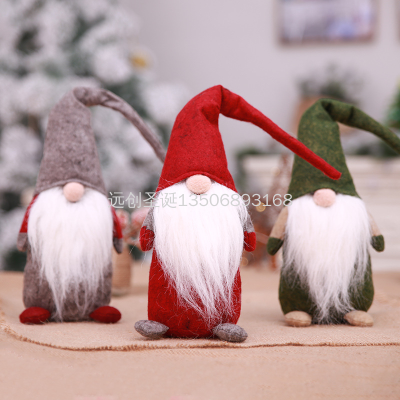 Christmas Decoration Supplies Standing Faceless Doll Ornaments European and American Style Small Old Man Doll Pendant