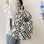 New Color Chessboard Plaid Backpack Couple Korean Style Simple Ins Backpack Artistic Style Large Capacity Student Schoolbag