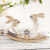 Amazon Cross-Border New Easter Home Decoration Ins Painted Seesaw Rabbit Wooden Desktop Decoration