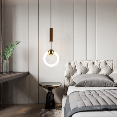 Post-Modern Chandelier Simple Dining Room/Living Room Nordic Lamp Creative Personality Affordable Luxury Toroidal Bedroom Bedside Chandelier