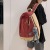 Trendy Contrast Color Backpack Bags Male Japanese Style Simple Female Young Student Backpack Bag Male Leisure Large-Capacity Backpack
