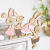 Amazon Cross-Border New Easter Home Decoration Ins Painted Seesaw Rabbit Wooden Desktop Decoration