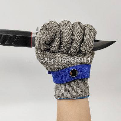 Metal Anti-Cutting Scratch Gloves Steel Wire Gloves Anti-Cutting Grade 9 Metal Gloves Gifts