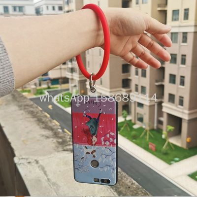 Phone Case Silicone Bracelet Metal Pendant Metal Bracelet Keychain Phone Case Silicon Bracelet Mobile Ring SlinGifts