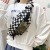 2022 New Korean Chest Bag Women's Cows Pattern Plaid Nylon Cloth Students' Crossbody Bag Casual Waist Bag Trendy Small Bag
